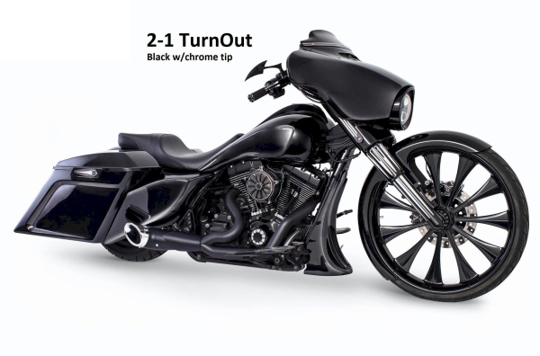 ABGASANLAGE  "THE MONSTER" TURNOUT AUSPUFFANLAGE FÜR TOURING 95-06 MIT EG ABE